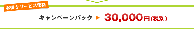 キャンペーンパック 30,000円(税込)